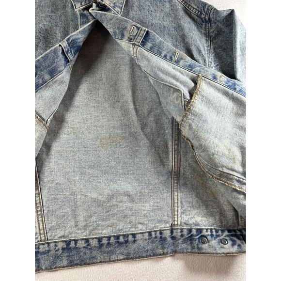 Levi's jean jacket trucker men's size XL Vintage worn in the late 1980's - Picture 9 of 11